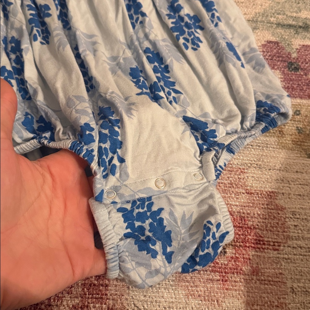 Kate Quinn Blue Floral Romper - Picture 3 of 6